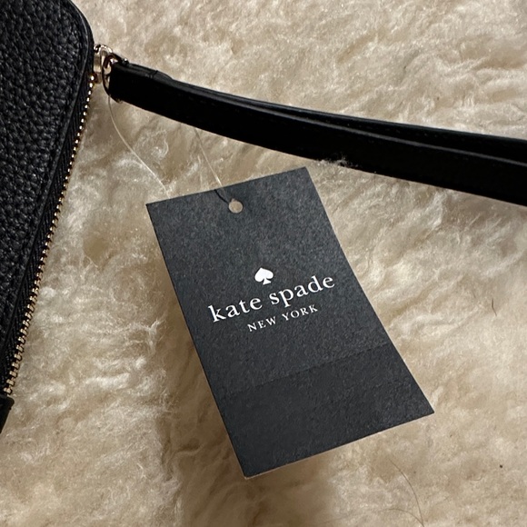 Kate Spade Black Textured Wristlet